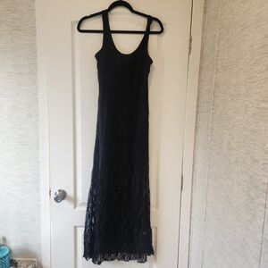 Blakeley Designs Chic Black Lace Maxi Dress Size S/M BNWT